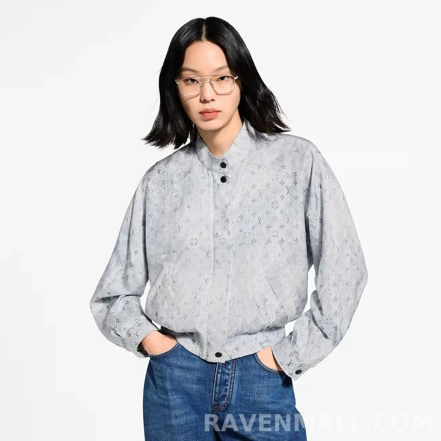 루이비통 루이비통 모노그램 워시드 실크 자켓 상세 이미지