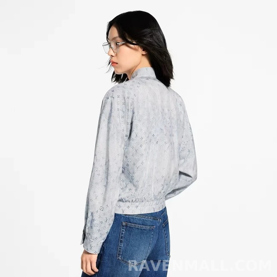 루이비통 루이비통 모노그램 워시드 실크 자켓 상세 이미지