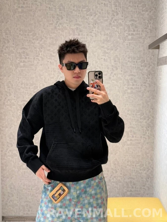 루이비통 루이비통 모노그램 자카드 니트 후드 상세 이미지