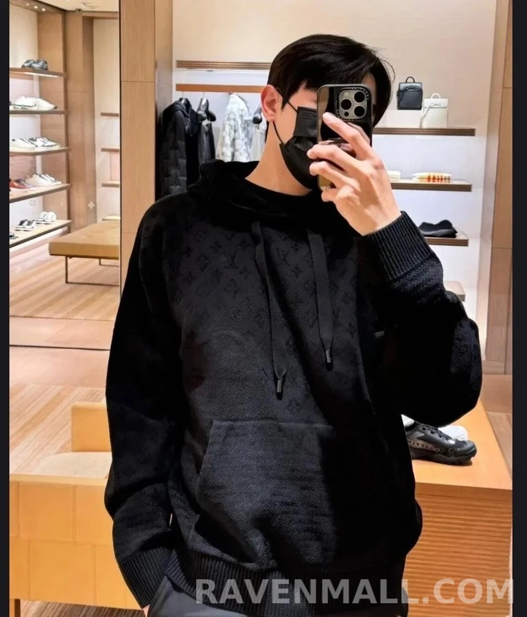루이비통 루이비통 모노그램 자카드 니트 후드 상세 이미지