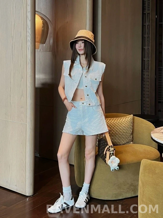 루이비통 루이비통 모노그램 자카드 데님 베스트 상세 이미지