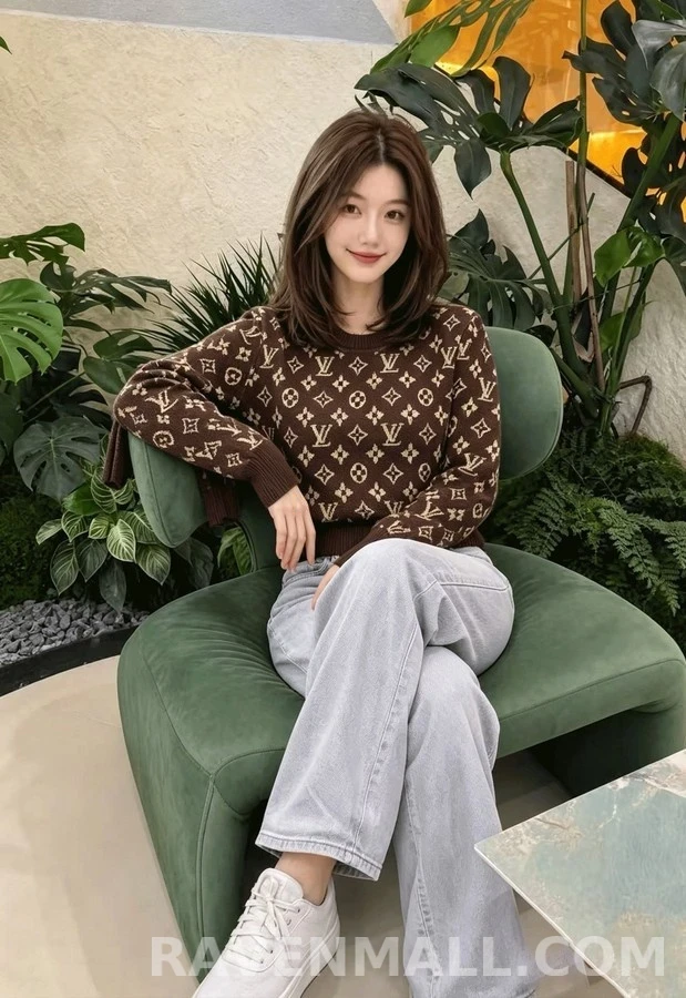 루이비통 루이비통 모노그램 자카드 스웨터 상세 이미지