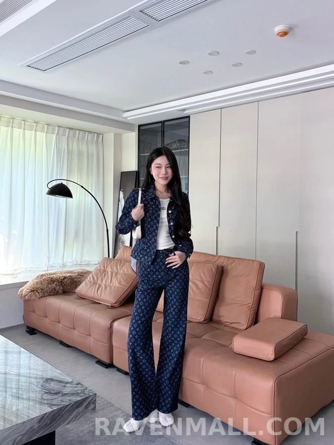 루이비통 루이비통 모노그램 자카드 스트레이트 팬츠 상세 이미지