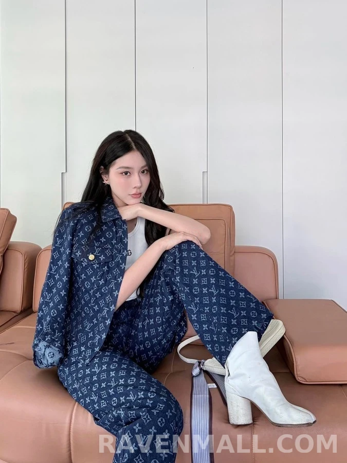 루이비통 루이비통 모노그램 자카드 스트레이트 팬츠 상세 이미지