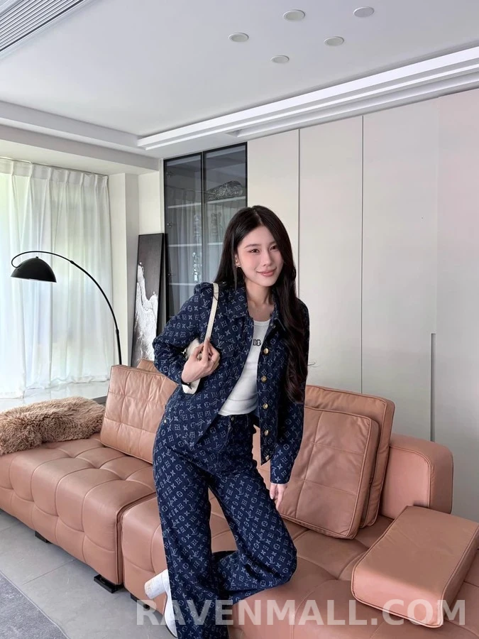 루이비통 루이비통 모노그램 자카드 스트레이트 팬츠 상세 이미지