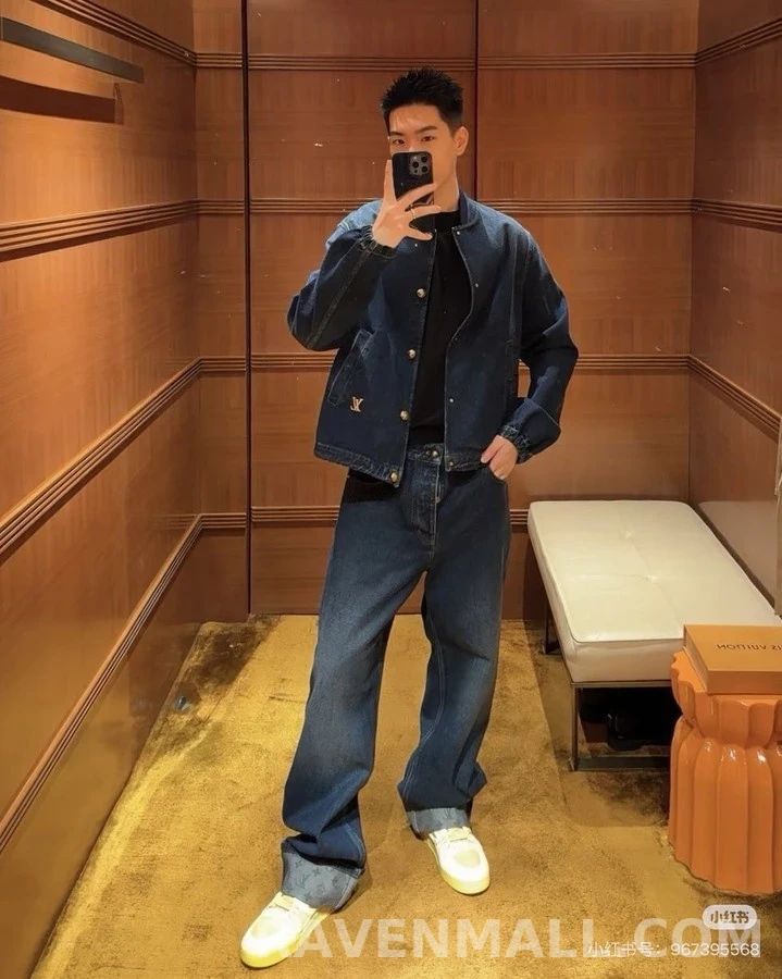 루이비통 루이비통 모노그램 턴업 데님 팬츠 상세 이미지
