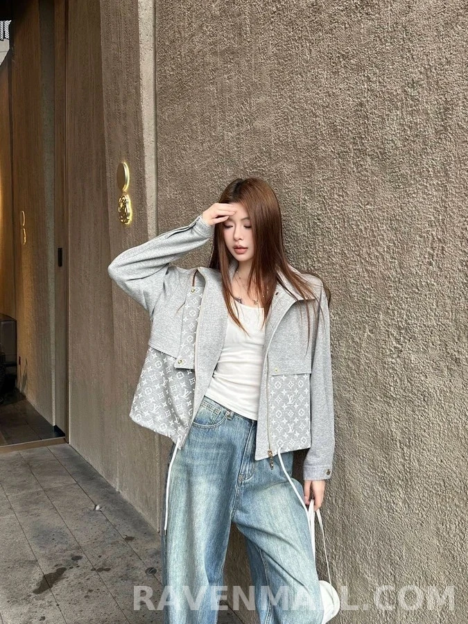 루이비통 루이비통 모노그램 패치 스탠드넥 자켓 상세 이미지