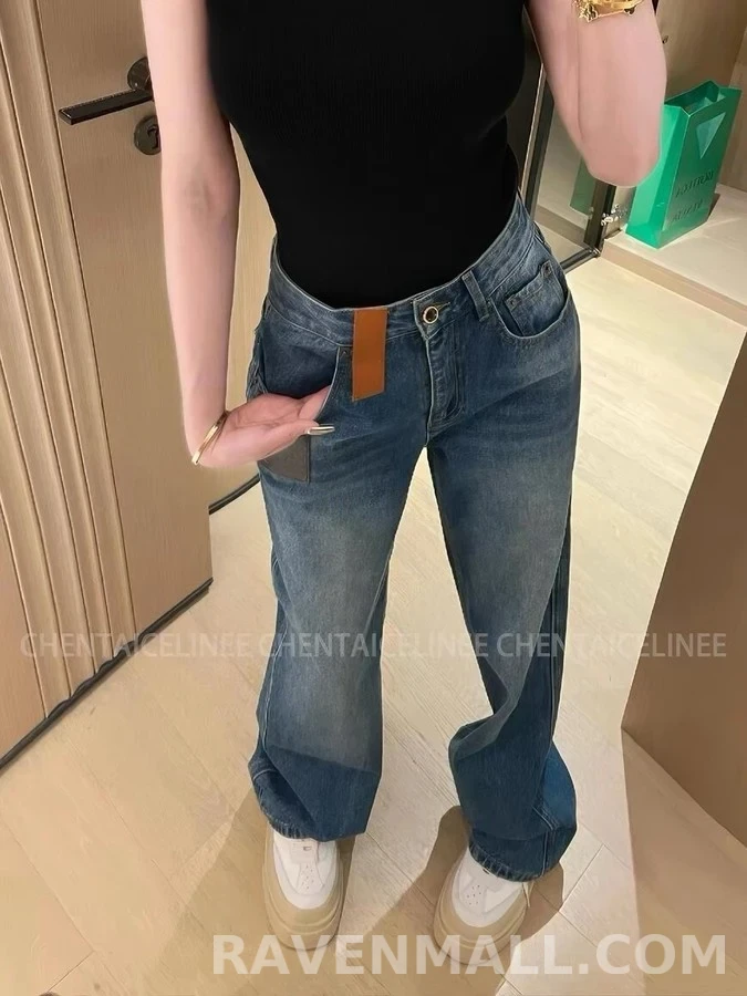 루이비통 루이비통 모노그램 패치 스트레이트 팬츠 상세 이미지