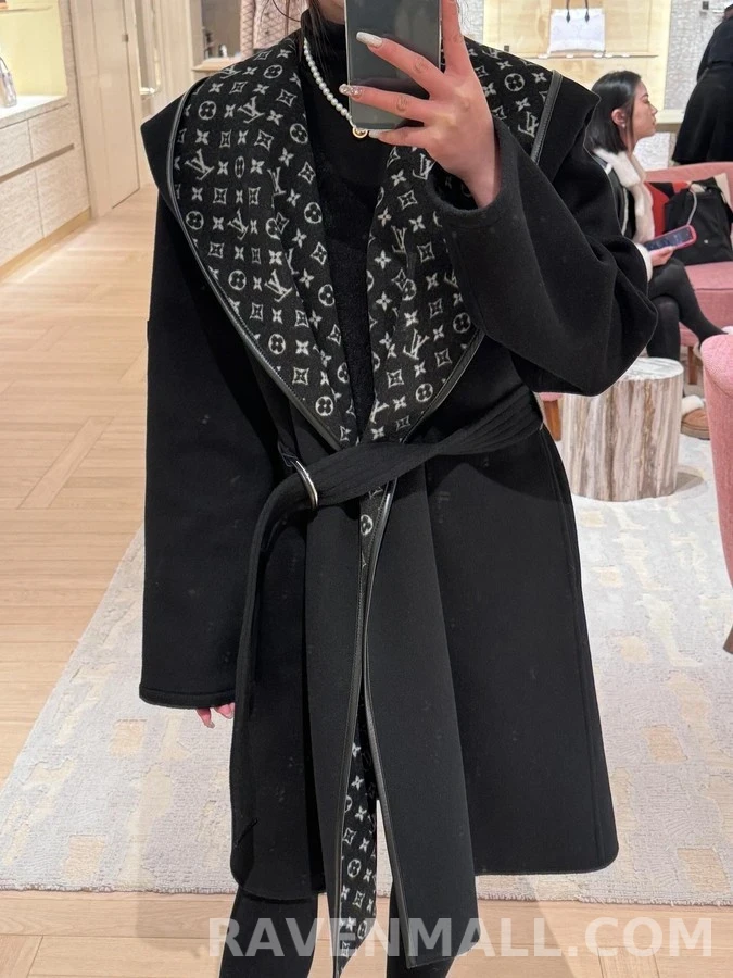 루이비통 루이비통 모노그램 패턴 후드 코트 상세 이미지