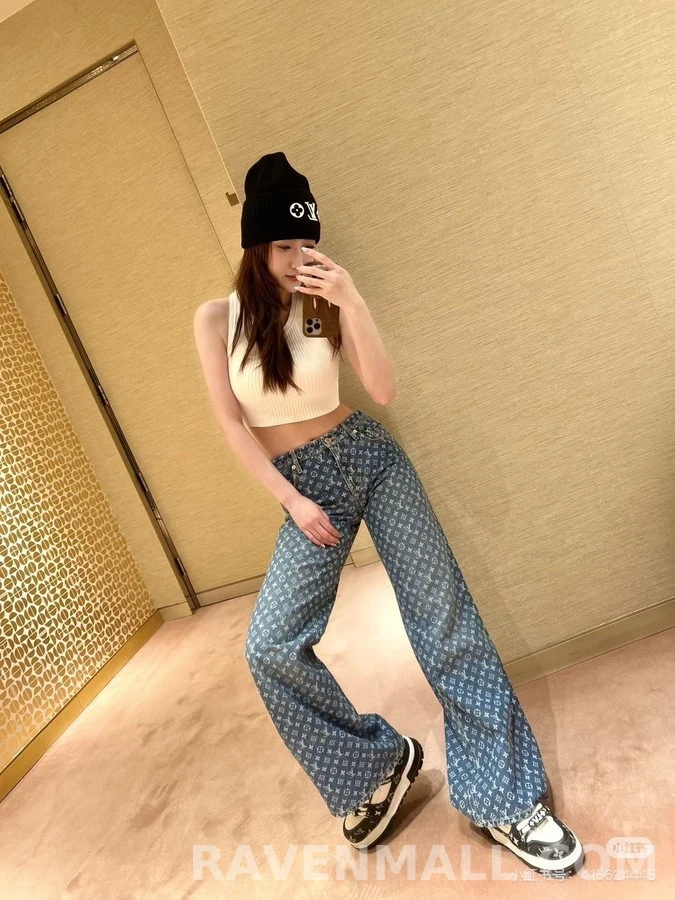 루이비통 루이비통 모노그램 플레어 데님 팬츠 상세 이미지