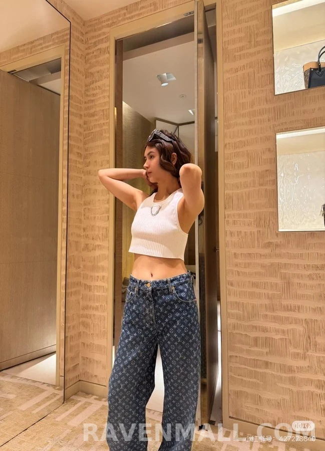 루이비통 루이비통 모노그램 플레어 데님 팬츠 상세 이미지