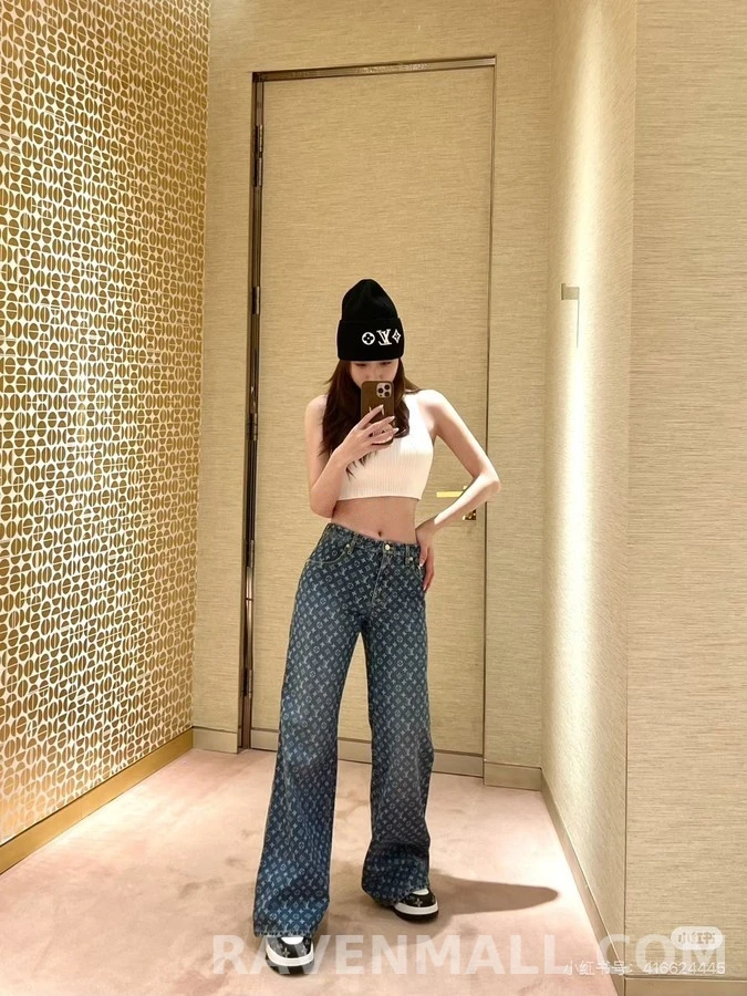 루이비통 루이비통 모노그램 플레어 데님 팬츠 상세 이미지