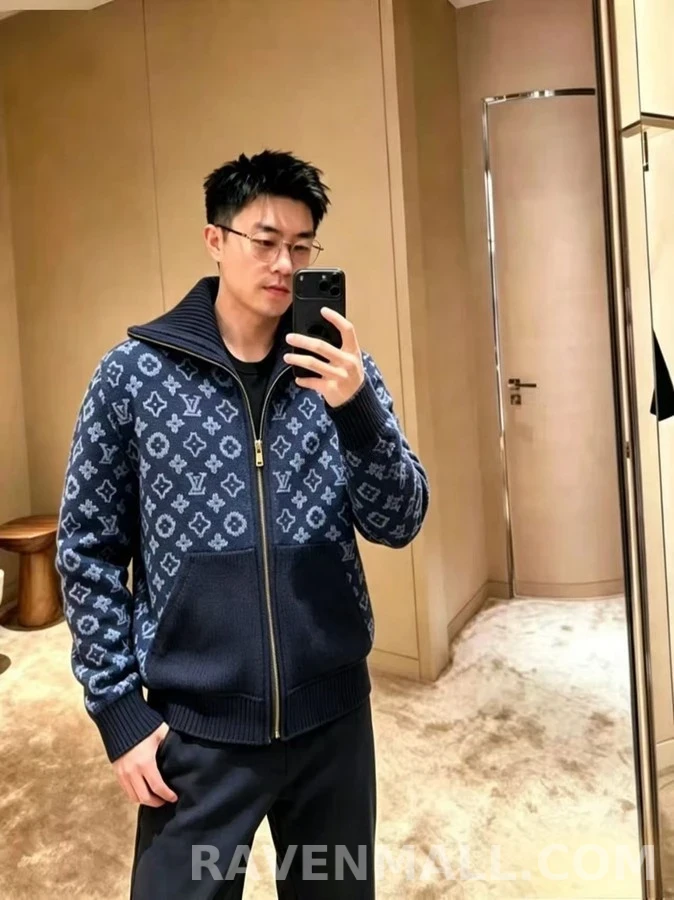 루이비통 루이비통 모노그램 하프넥 니트 집업 상세 이미지