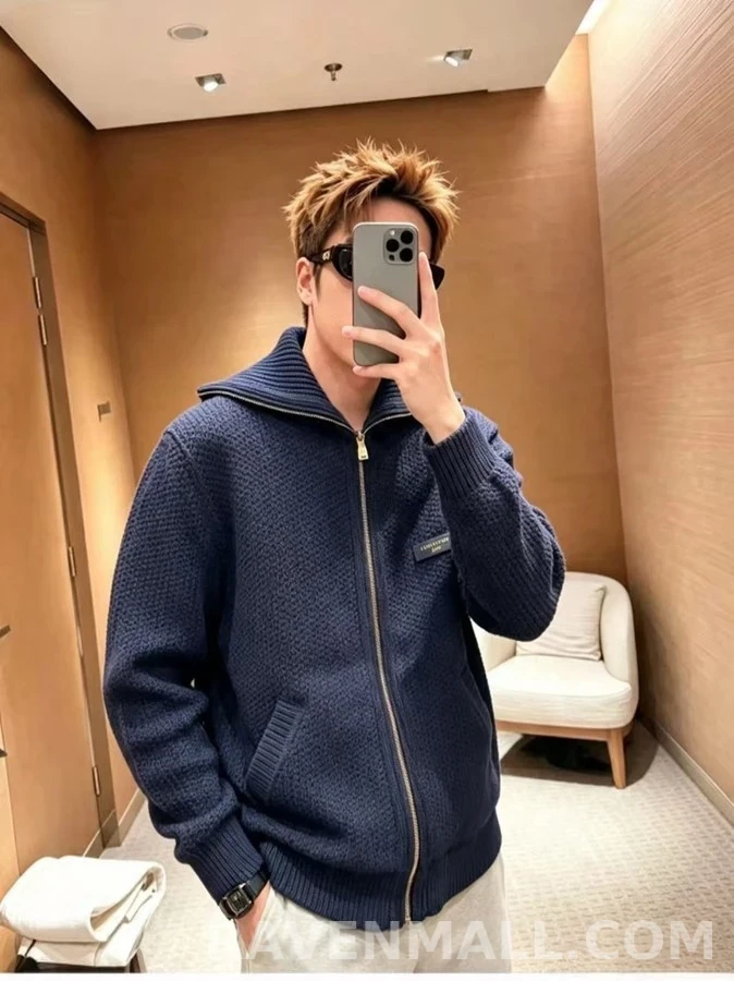 루이비통 루이비통 모노그램 하프넥 니트 집업 상세 이미지