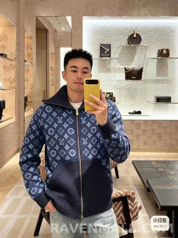 루이비통 루이비통 모노그램 하프넥 니트 집업 상세 이미지