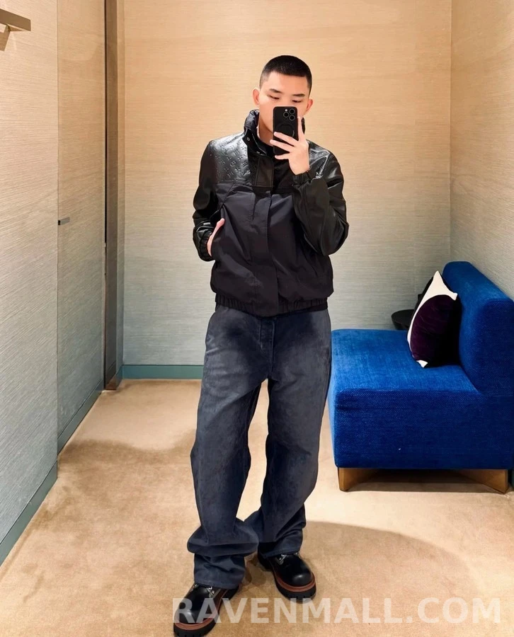 루이비통 루이비통 모노그램 혼합 레더 방풍 자켓 상세 이미지