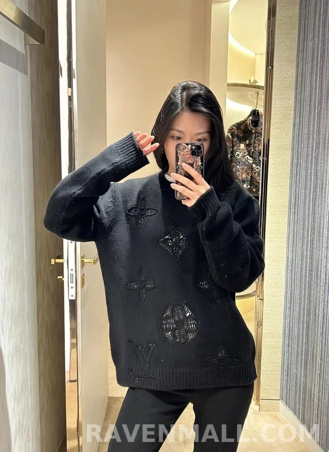 루이비통 루이비통 모노그램 镂空 니트 상세 이미지