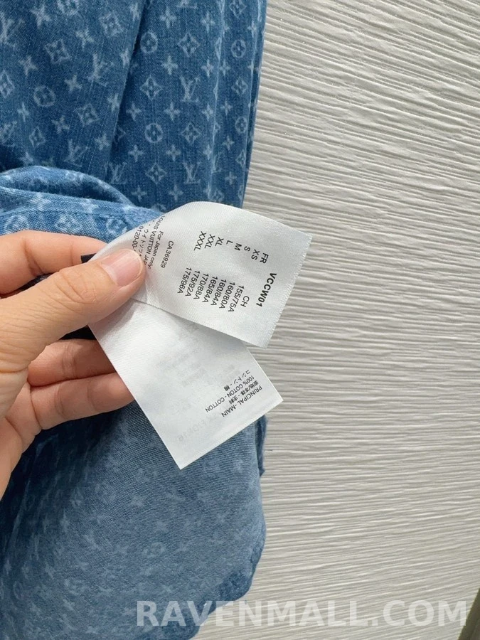 루이비통 루이비통 스캘럽 모노그램 데님 셔츠 상세 이미지