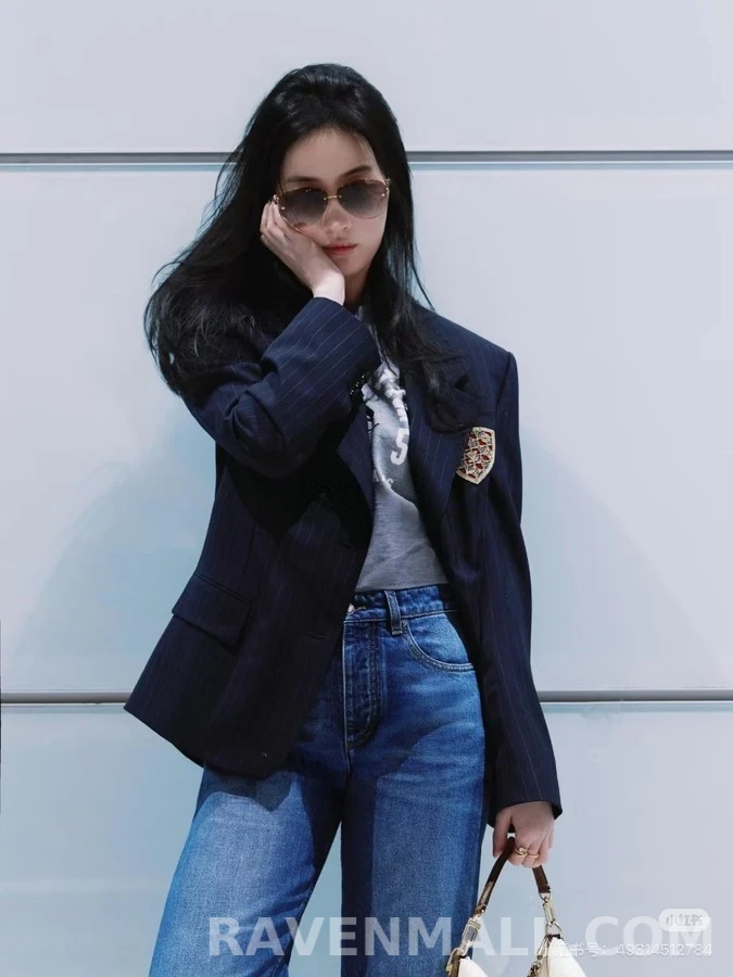 루이비통 루이비통 스트라이프 엠블럼 블레이저 상세 이미지