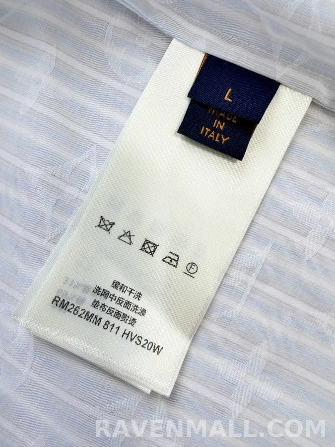 루이비통 루이비통 스트라이프 자카드 파자마 셔츠 상세 이미지