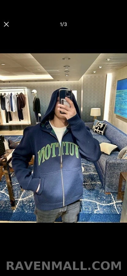 루이비통 루이비통 양면 착용 양모 혼방 집업 후드 상세 이미지