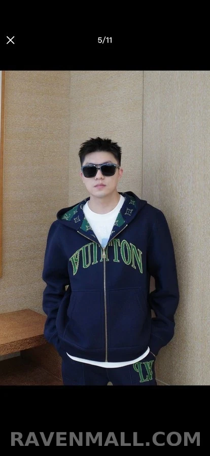 루이비통 루이비통 양면 착용 양모 혼방 집업 후드 상세 이미지