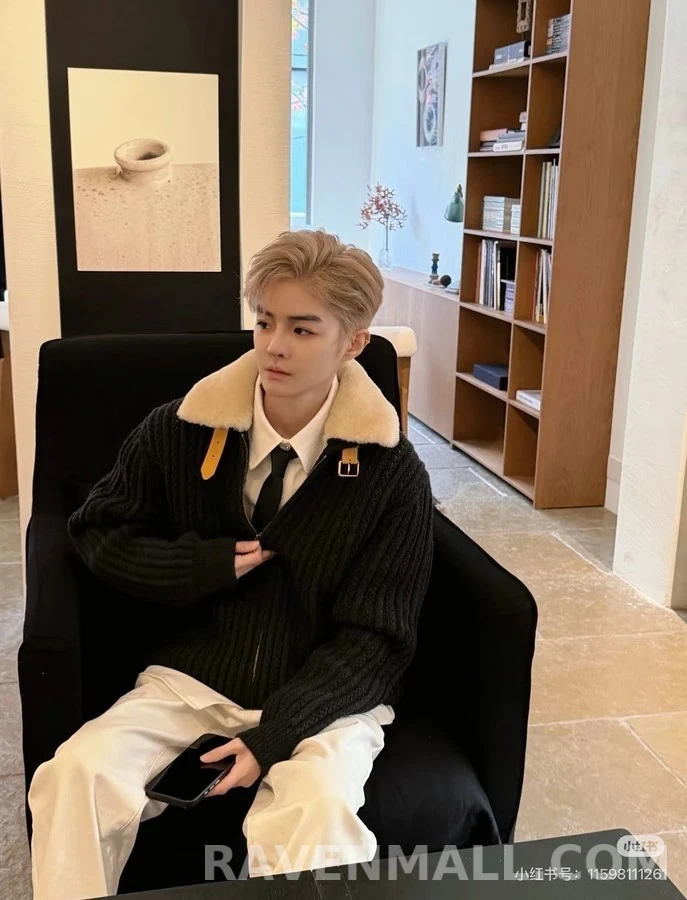 루이비통 루이비통 양털카라 캐시미어 니트 가디건 상세 이미지