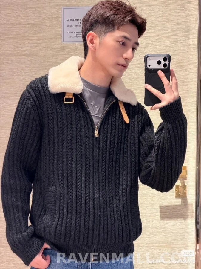 루이비통 루이비통 양털카라 캐시미어 니트 가디건 상세 이미지