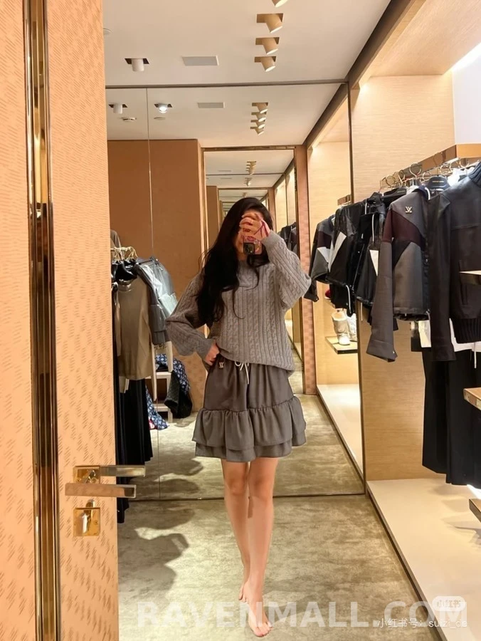 루이비통 루이비통 자수 러플 스커트 상세 이미지