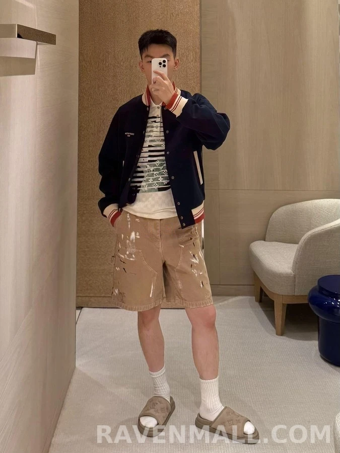 루이비통 루이비통 자수 로고 야구 자켓 상세 이미지