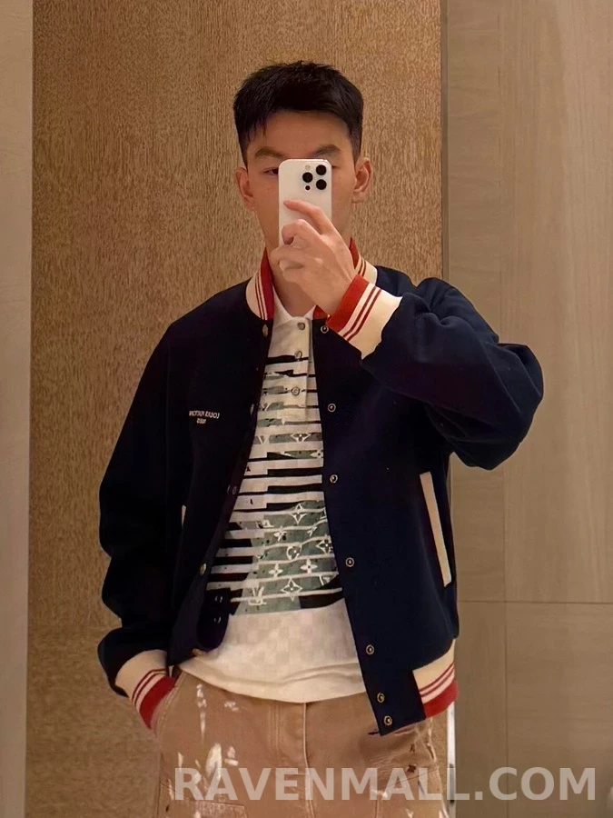루이비통 루이비통 자수 로고 야구 자켓 상세 이미지