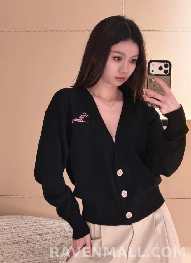 루이비통 루이비통 자수 보석 가디건 상세 이미지