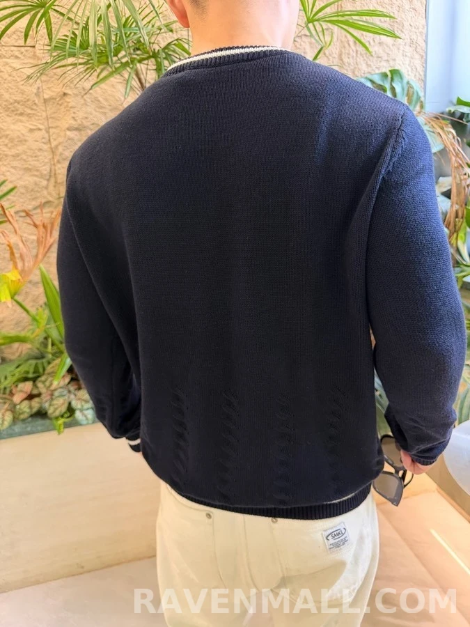 루이비통 루이비통 자수 V넥 스웨터 상세 이미지