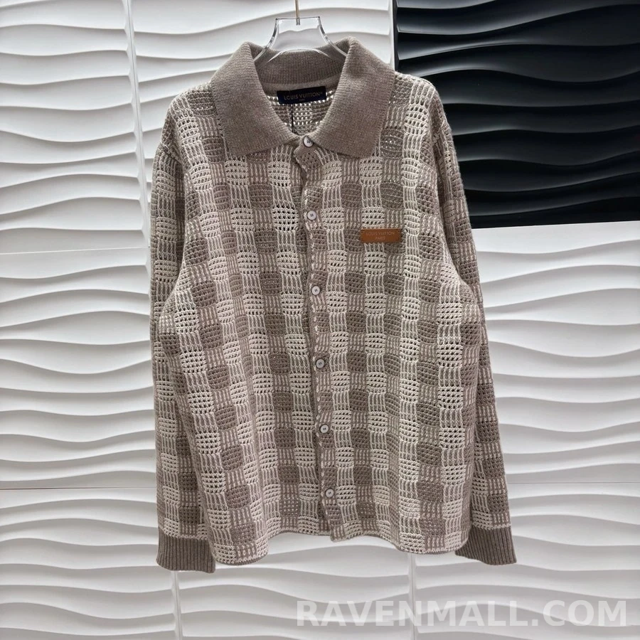 루이비통 루이비통 체크 니트 가디건 상세 이미지