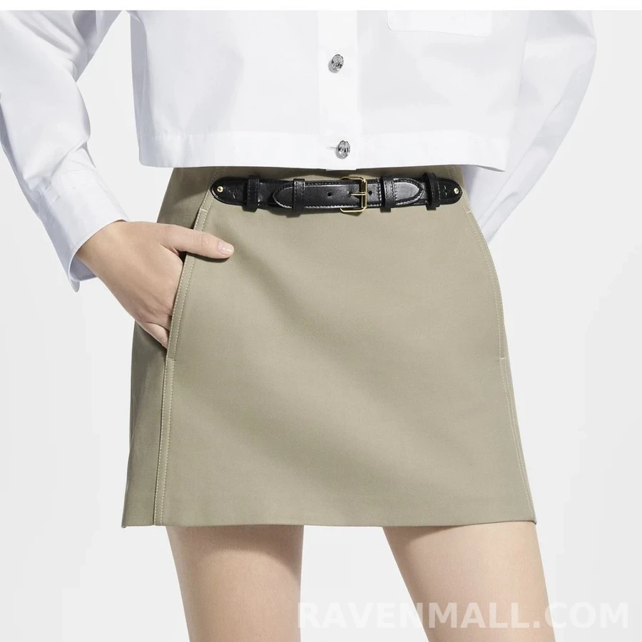 루이비통 루이비통 카키색 벨티드 스커트 상세 이미지