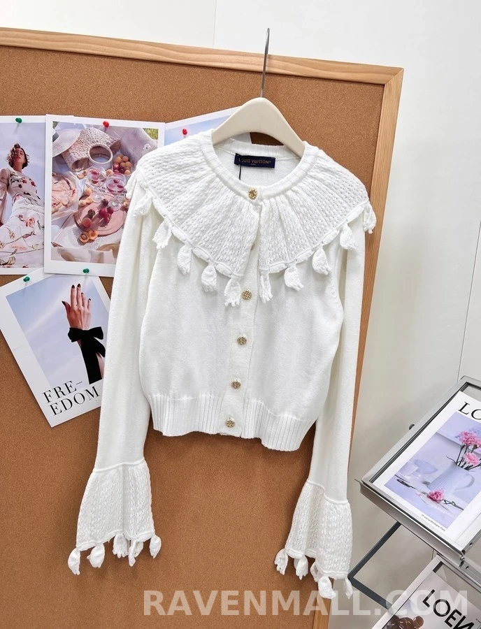 루이비통 루이비통 태슬 카라 니트 가디건 상세 이미지