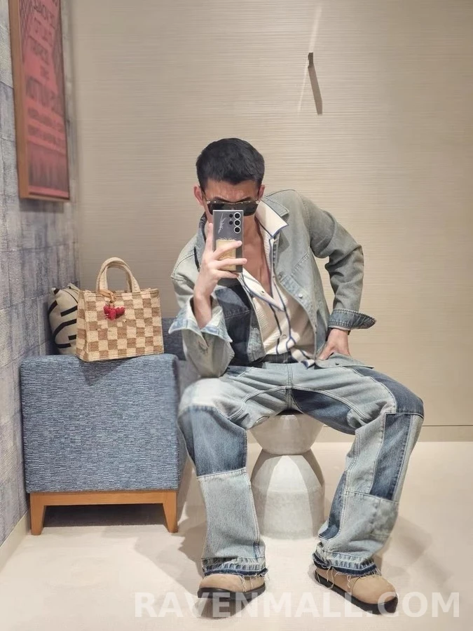 루이비통 루이비통 패치워크 모노그램 데님 팬츠 상세 이미지