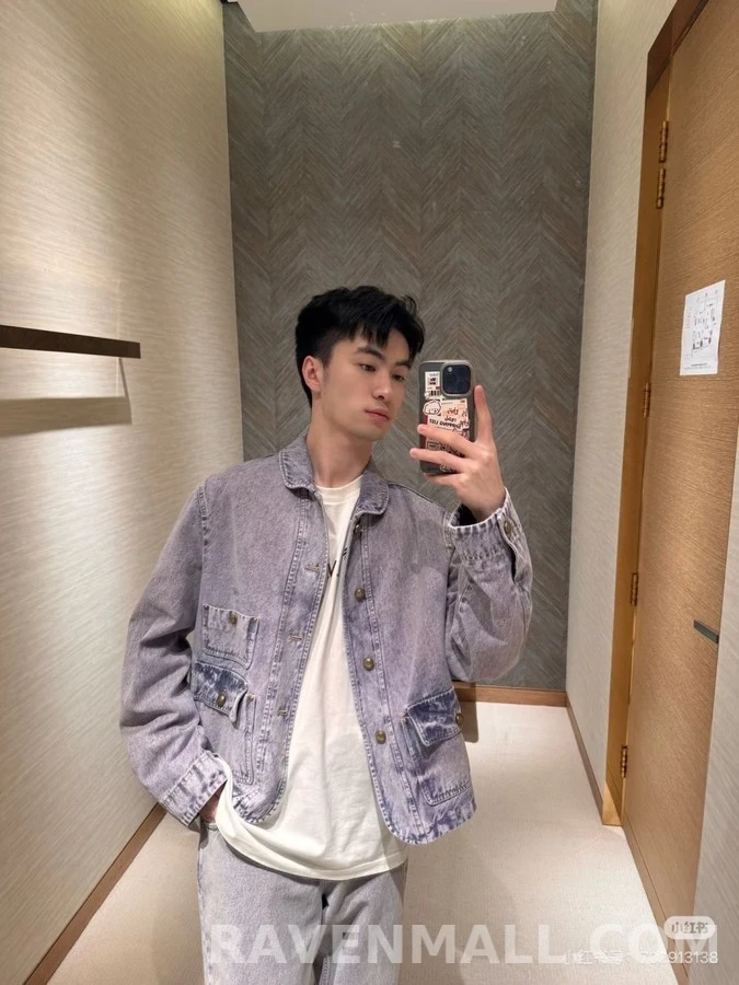루이비통 루이비통 페이드 자수 워크웨어 데님 자켓 상세 이미지