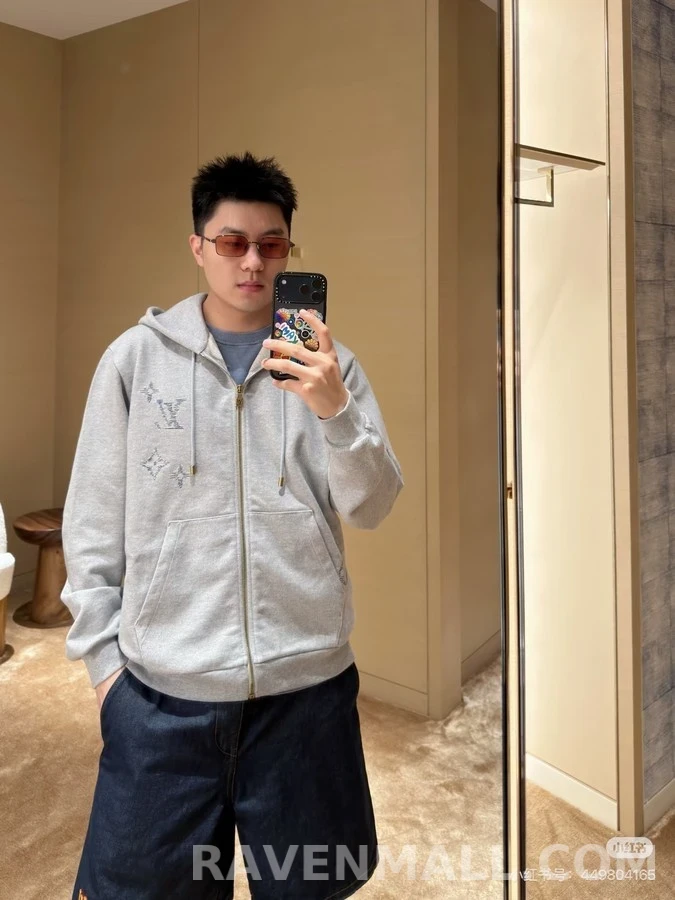루이비통 루이비통 플라워 자수 후드 집업 상세 이미지