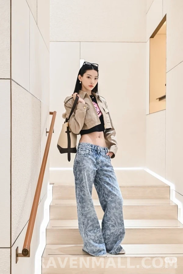 루이비통 루이비통 항해 패턴 와이드 데님 팬츠 상세 이미지