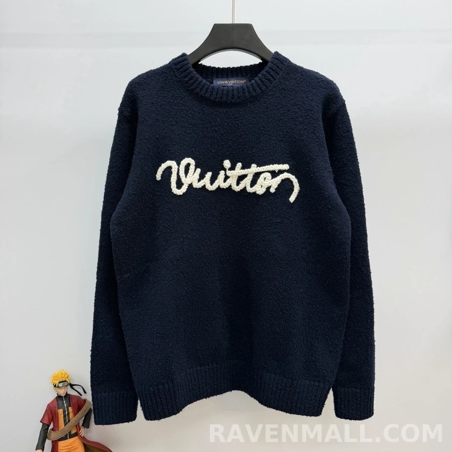 루이비통 루이비통 Vuitton 레터링 라운드넥 니트 상세 이미지