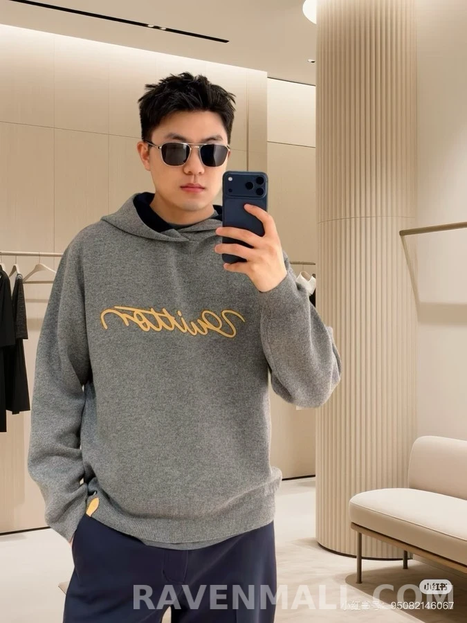 루이비통 루이비통 Vuitton 레터링 자수 후드 상세 이미지