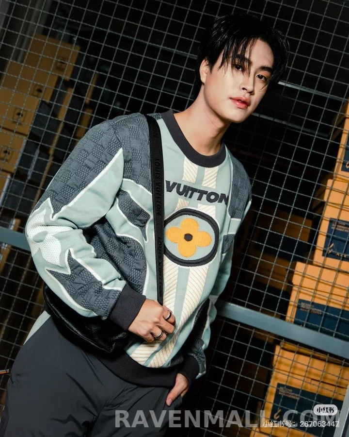 루이비통 루이비통 Vuitton 로고 모노그램 자카드 니트 상세 이미지