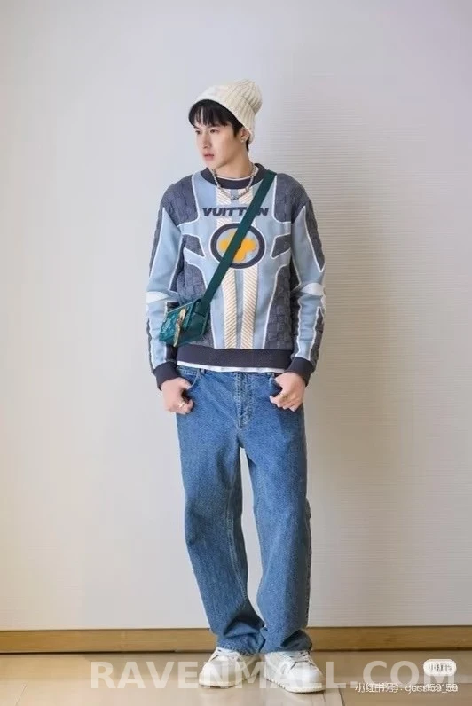 루이비통 루이비통 Vuitton 로고 모노그램 자카드 니트 상세 이미지