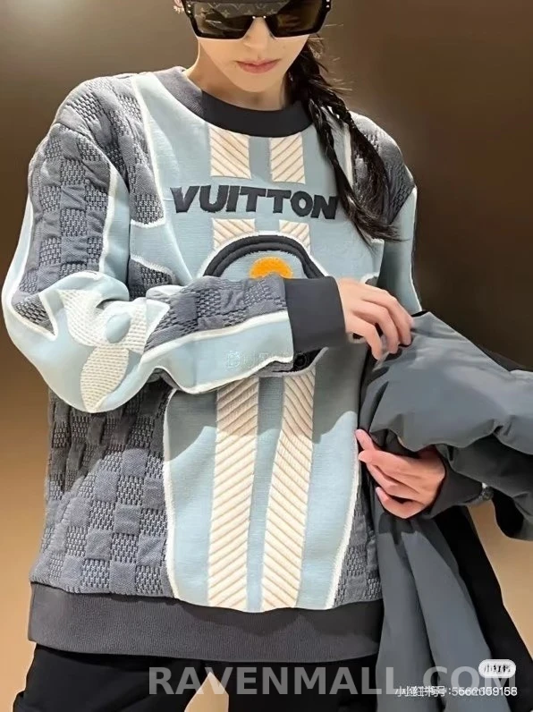 루이비통 루이비통 Vuitton 로고 모노그램 자카드 니트 상세 이미지