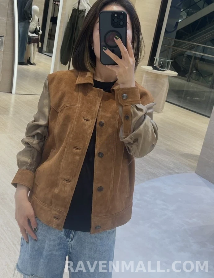 메종 마르지엘라 메종마르지엘라 레트로 스웨이드 배색 자켓 상세 이미지
