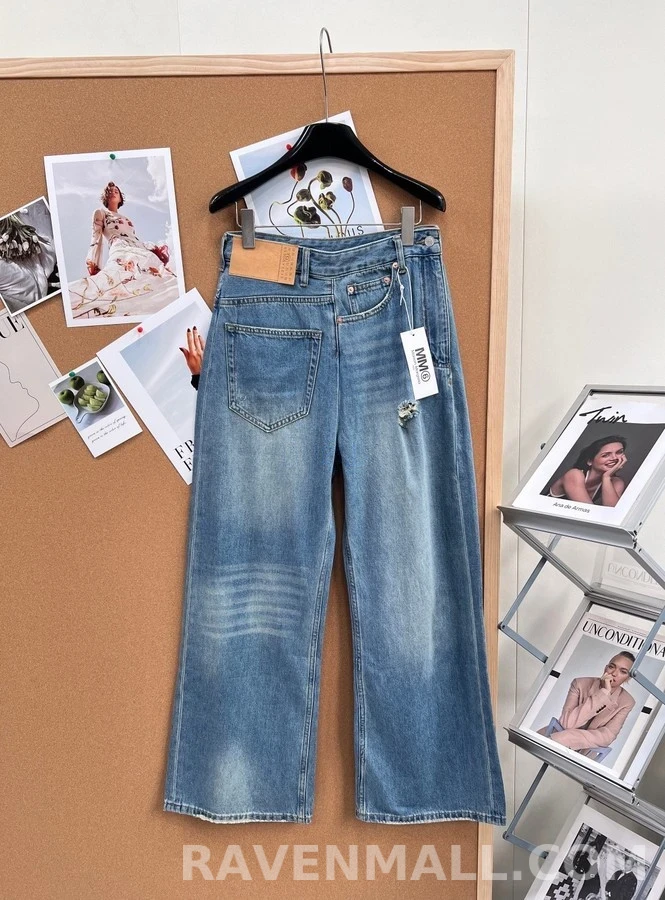 메종 마르지엘라 메종마르지엘라 컷아웃 와이드 데님 팬츠 상세 이미지