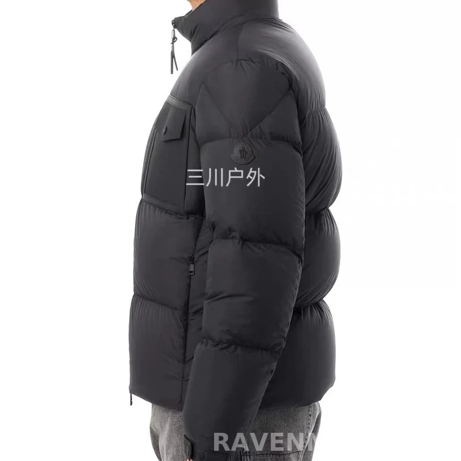 몽클레어 몽클레어 레더 포켓 스탠드넥 패딩 상세 이미지