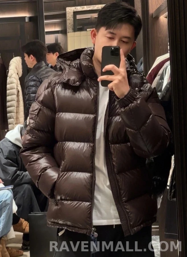 몽클레어 몽클레어 마야 글로시 후드 패딩 상세 이미지