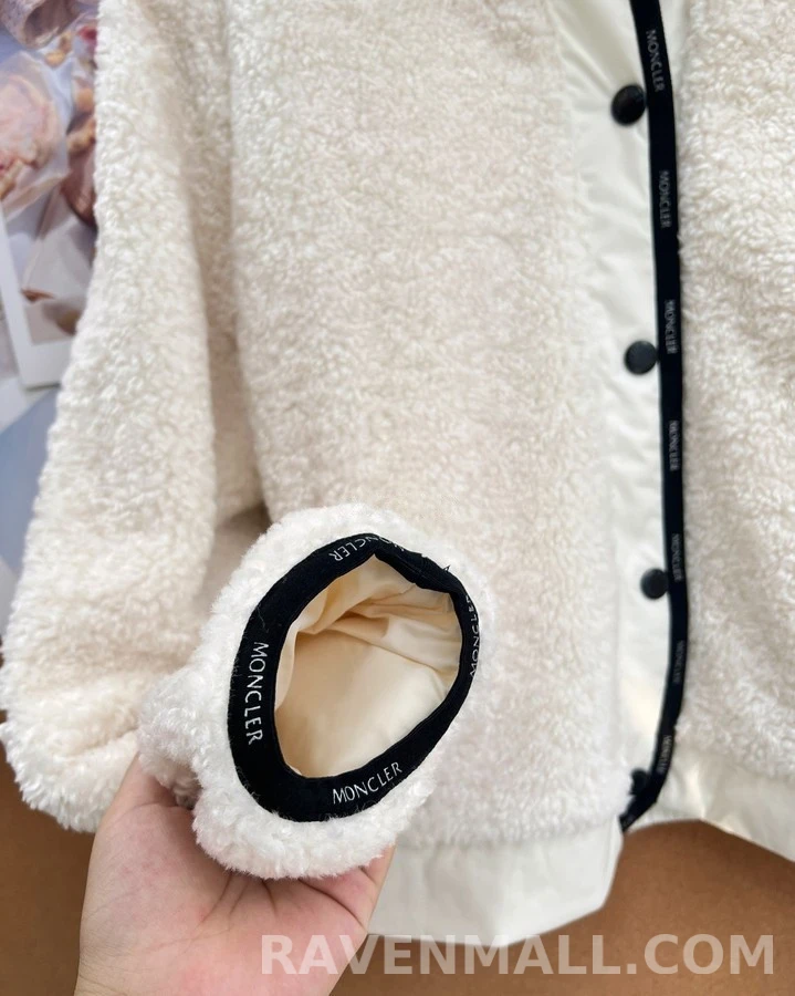 몽클레어 몽클레어 양털 퀼팅 배색 자켓 상세 이미지